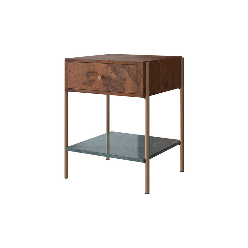 Table de chevet Doori en bois foncé