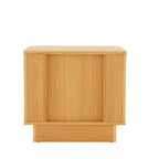 Navan - Mesita de noche de 2 cajones - Madera - Madera clara