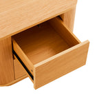 Navan - Mesita de noche de 2 cajones - Madera - Madera clara