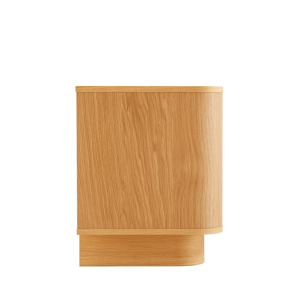Navan - Mesita de noche de 2 cajones - Madera - Madera clara