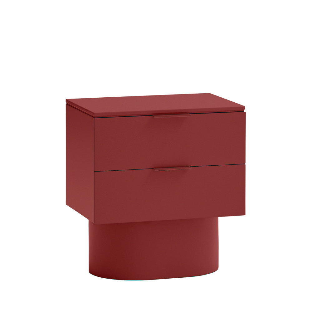 Totem - 2-Drawer Bedside Table - Wood - Red
