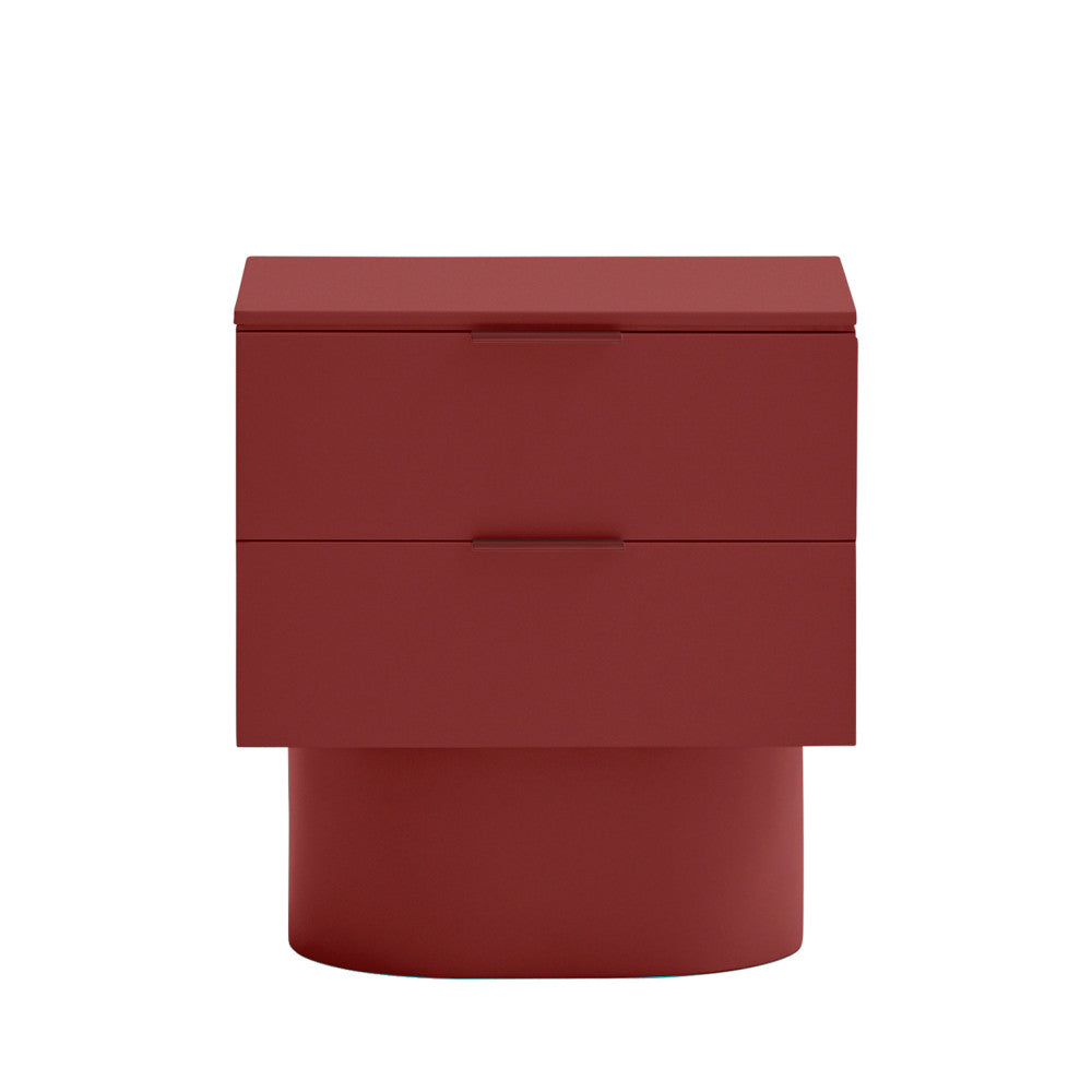 Totem - 2-Drawer Bedside Table - Wood - Red