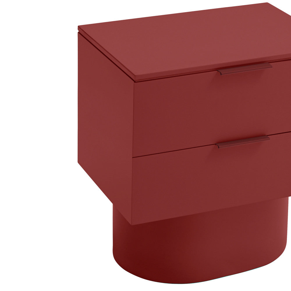 Totem - 2-Drawer Bedside Table - Wood - Red
