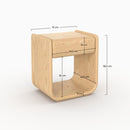 Table de chevet Eléa en placage chène