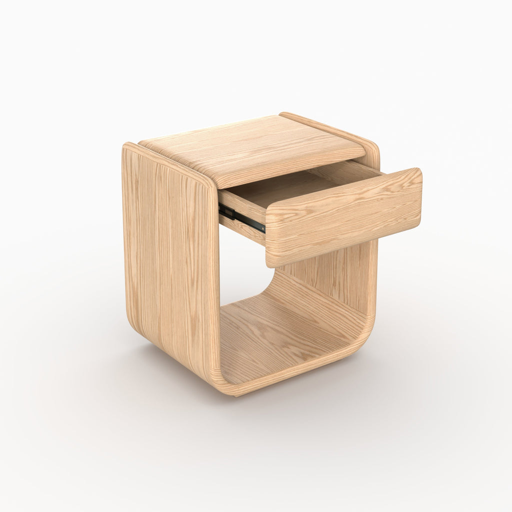 Eléa - Table De Chevet En Placage Chène