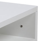 Kamichi - Table De Chevet Murale 1 Tiroir - Bois - Blanc