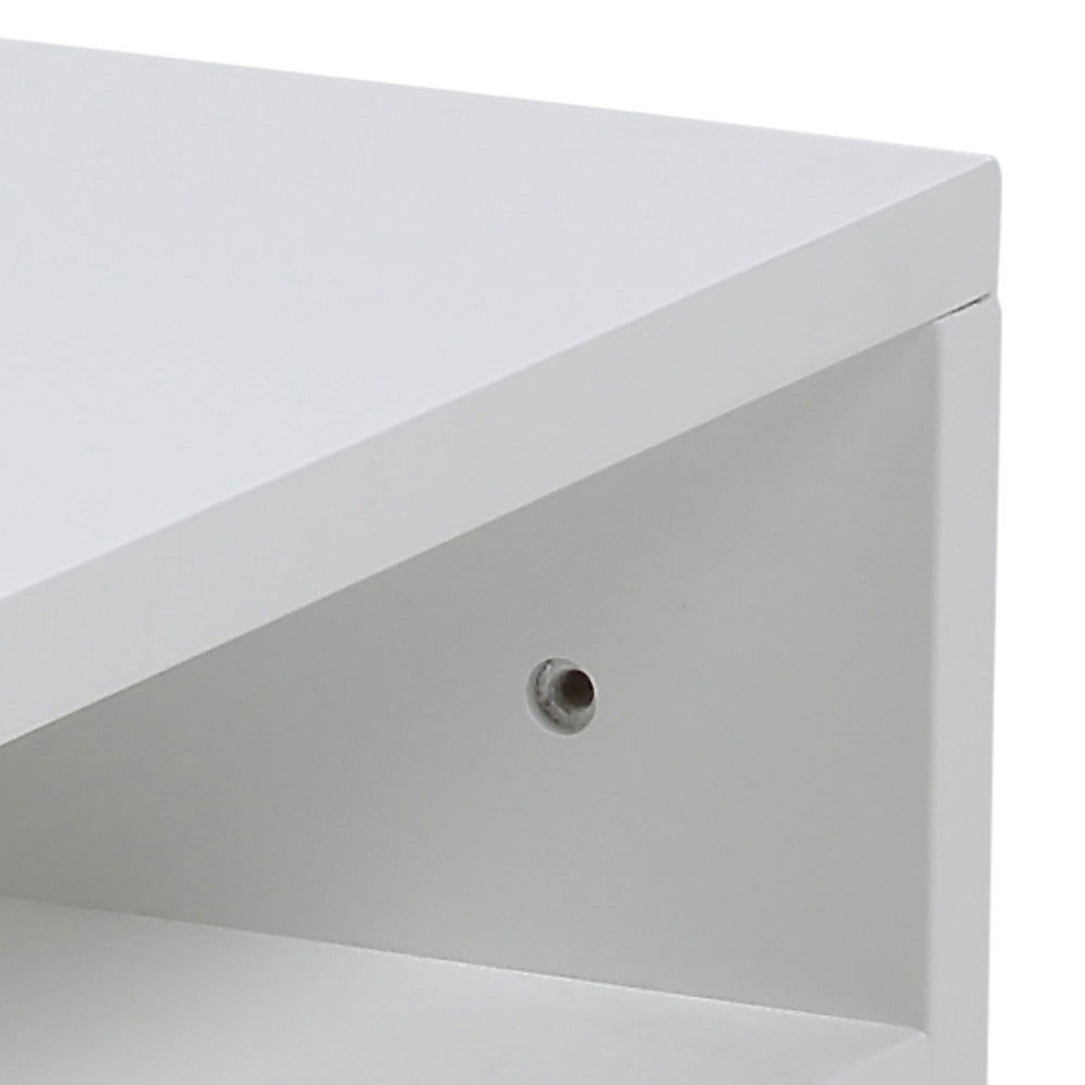 Kamichi - Table De Chevet Murale 1 Tiroir - Bois - Blanc