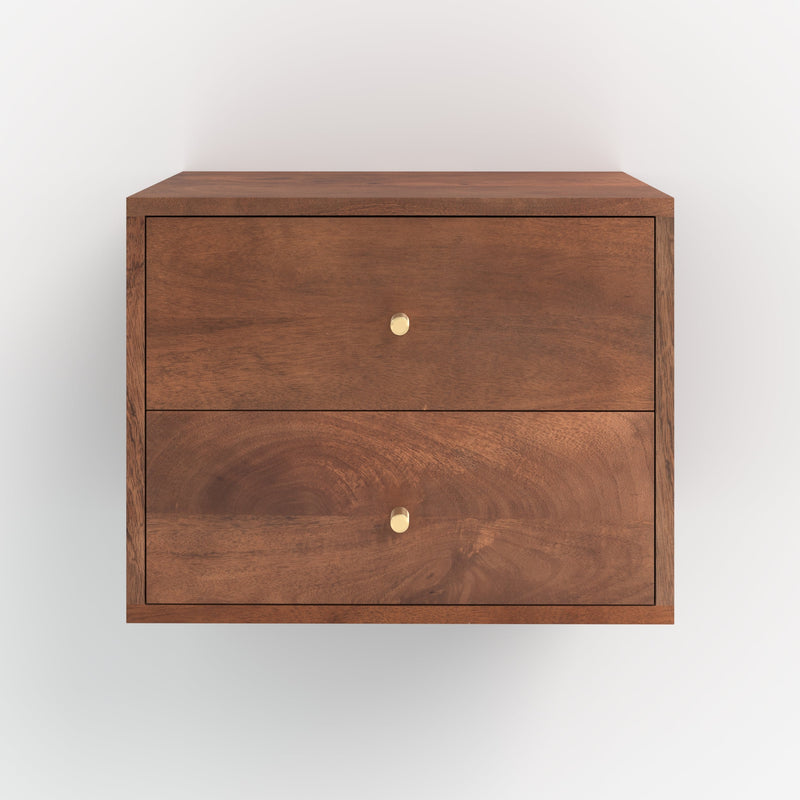 Table de chevet suspendue Oréa en bois de manguier