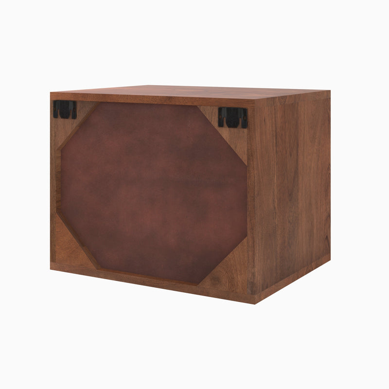 Table de chevet suspendue Oréa en bois de manguier