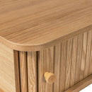 Jena - Table De Chevet Suspendue 1 Porte Coulissante - Bois - Bois clair