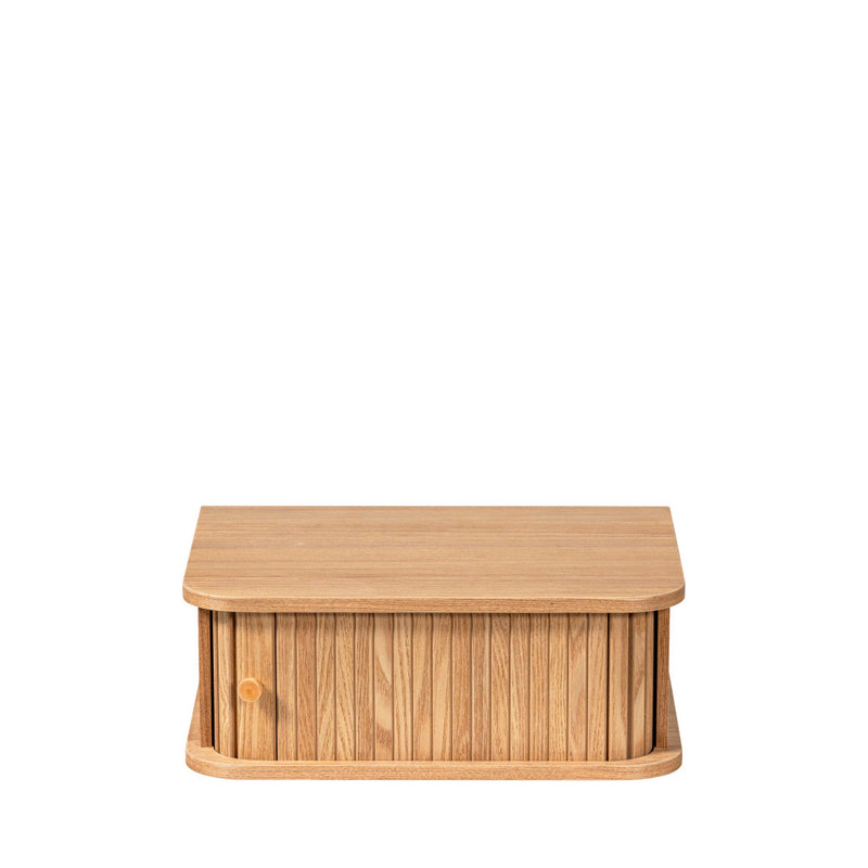 Jena - Table De Chevet Suspendue 1 Porte Coulissante - Bois - Bois clair
