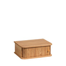 Jena - Table De Chevet Suspendue 1 Porte Coulissante - Bois - Bois clair