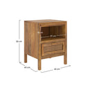 Tiki Bedside Table - Brown