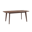 table de repas bois fonce oman extensible
