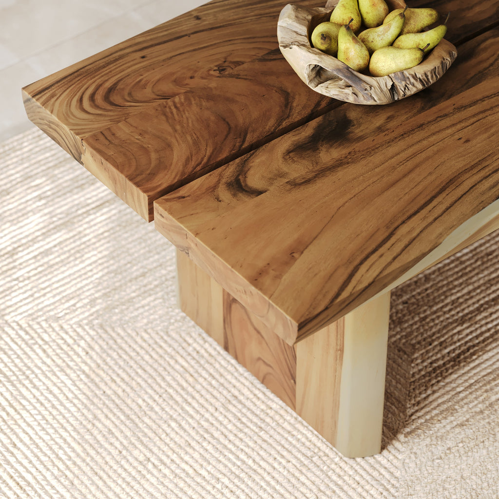 Tanah - Mesa rectangular para 8 personas en madera de Suar