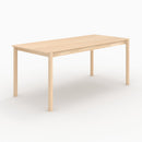 Table rectangulaire Irène en placage frêne effet blanchi 6 places