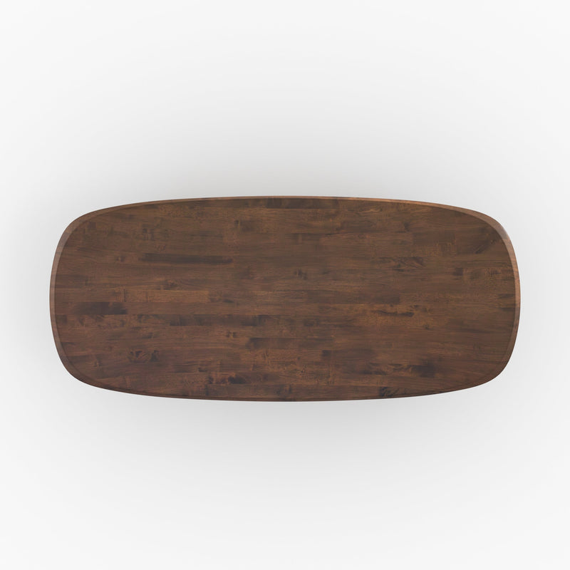 Table Aladin rectangulaire en bois d'hévéa massif foncé 10 personnes