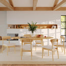 Table ovale Eddy 6/8 personnes extensible en bois clair 170/200 cm