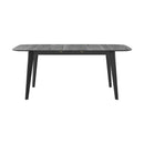 Table rectangulaire Oman 4/6 personnes extensible en bois noir 150/180 cm