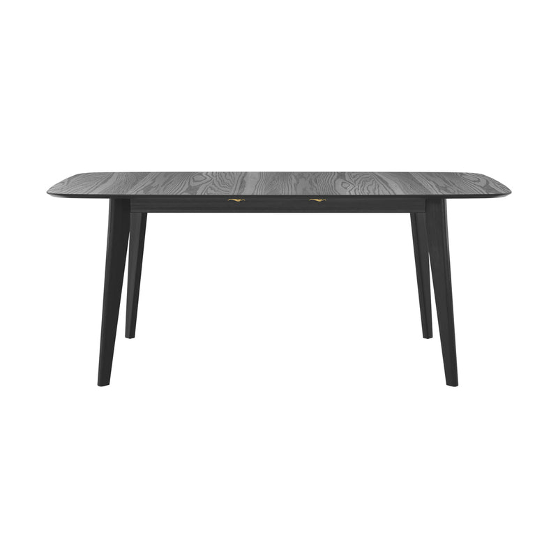 Table rectangulaire Oman 4/6 personnes extensible en bois noir 150/180 cm