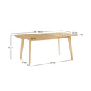 Table rectangulaire Oman 4/6 personnes extensible en bois clair 150/180 cm