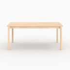 Irène - Mesa rectangular de chapa de fresno efecto blanqueado 6 plazas