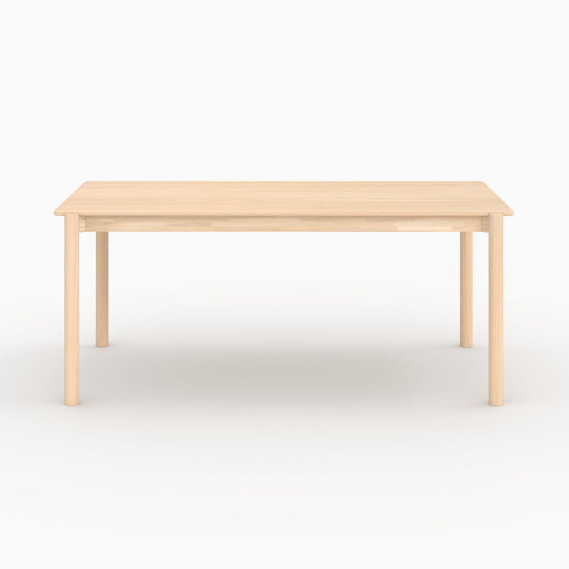 Table rectangulaire Irène en placage frêne effet blanchi 6 places