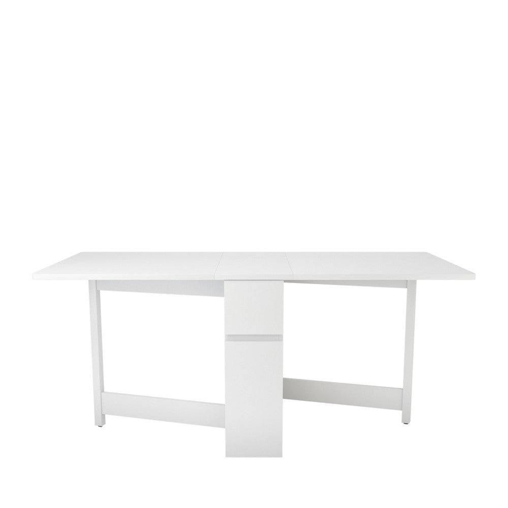 Kungla - Mesa de comedor plegable para 2 personas - Madera - Blanco
