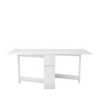 Kungla - Mesa de comedor plegable para 2 personas - Madera - Blanco