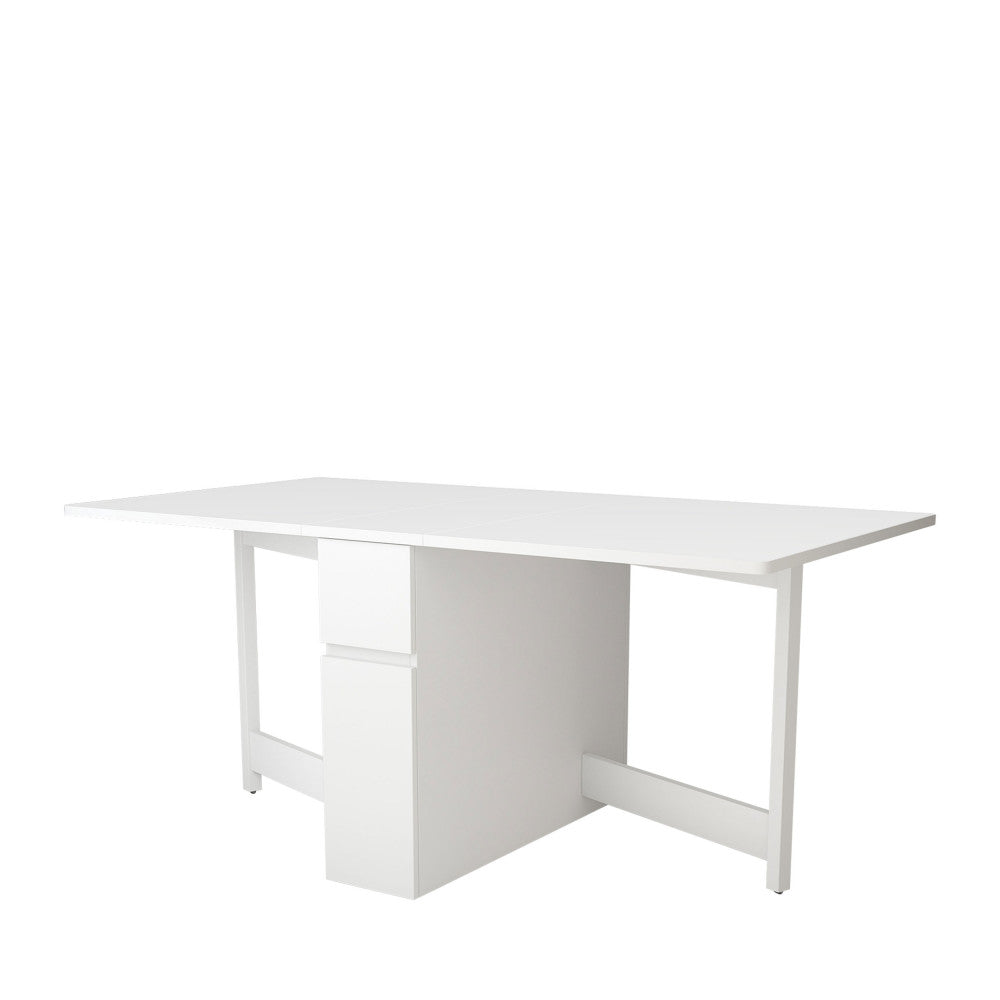 Kungla - Mesa de comedor plegable para 2 personas - Madera - Blanco