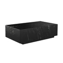 table marbre basse rectangulaire izae noire