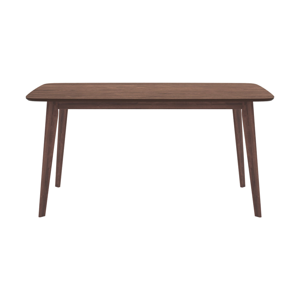 Omán - Mesa rectangular para 6 personas en madera oscura