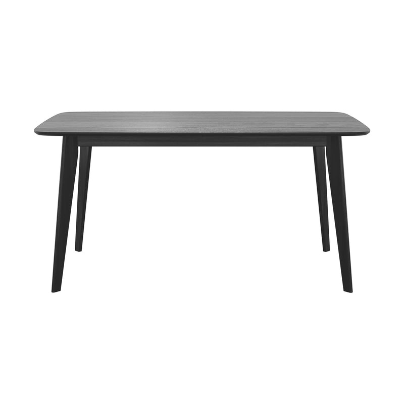 Table rectangulaire Oman 150 cm en bois noir 6 personnes