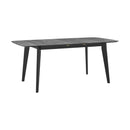 Table rectangulaire Oman 4/6 personnes extensible en bois noir 150/180 cm