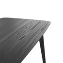 Table rectangulaire Oman 150 cm en bois noir 6 personnes