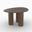 Table organique Aya en placage noyer, 6 personnes