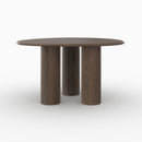 Table organique Aya en placage noyer, 6 personnes