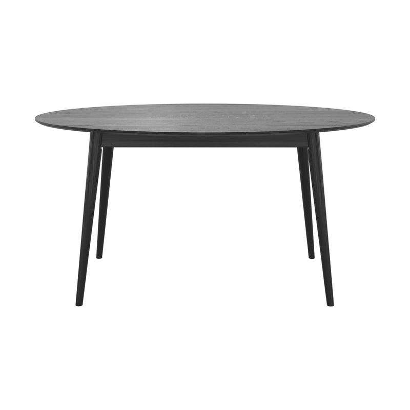 Table ovale Eddy 6 personnes en bois noir 150 cm