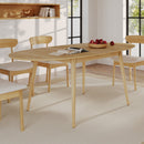 Table ovale Eddy 6/8 personnes extensible en bois clair 170/200 cm