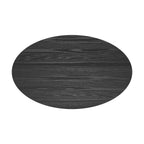 Eddy - Oval Table for 6 People in Black Wood