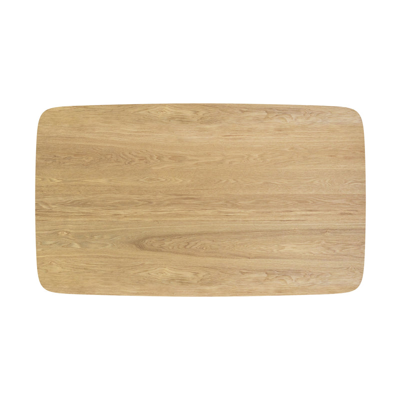 table plateau rectangulaire bois clair oman