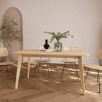 Oman - Rectangular Table for 6 People in Light Wood