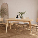 Table rectangulaire Oman 150 cm en bois clair 6 personnes