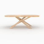 Aladin - Rectangular Table in Light Solid Rubberwood for 10 People