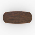 Merlin - Table Rectangulaire En Bois D'Hévéa Massif Foncé 8 Personnes