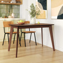 table rectangulaire en bois fonce 4 personnes 120 cm oman