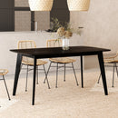 Table rectangulaire Oman 150 cm en bois noir 6 personnes