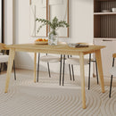 Table rectangulaire Oman 4/6 personnes extensible en bois clair 150/180 cm