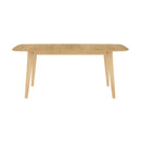 Table rectangulaire Oman 4/6 personnes extensible en bois clair 150/180 cm