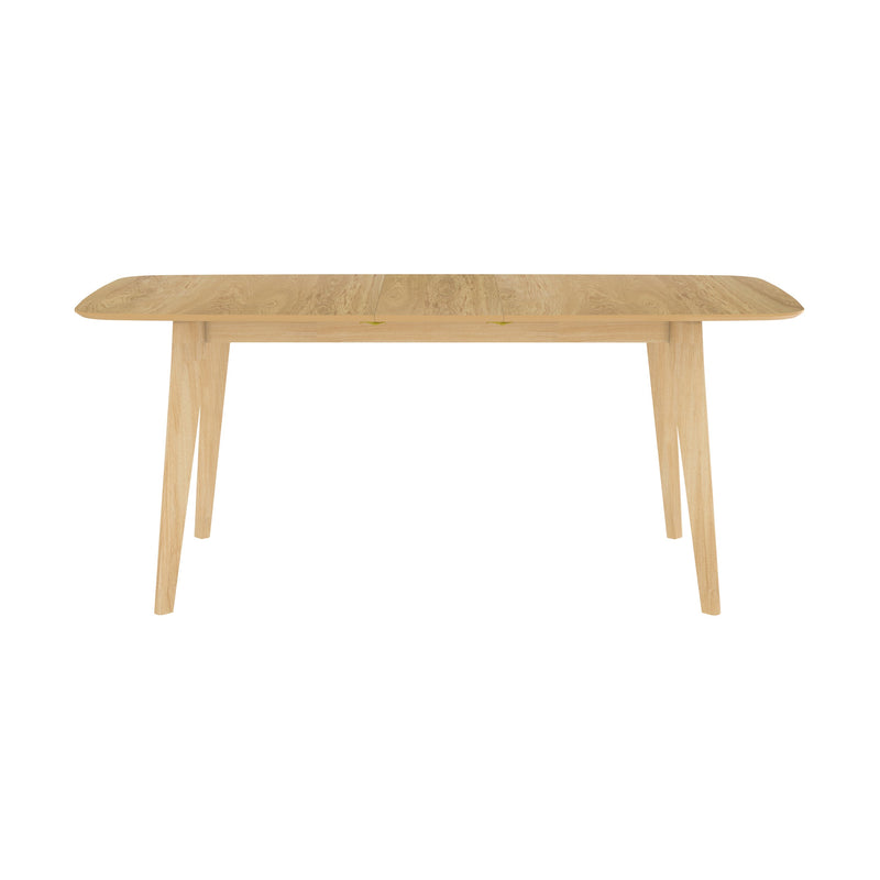 Table rectangulaire Oman 4/6 personnes extensible en bois clair 150/180 cm
